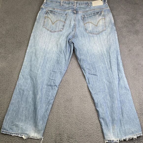 Vintage Levis SilverTab Baggy Jeans Mens 40x30 Blue Denim Distressed 90s Y2K - Picture 12 of 14
